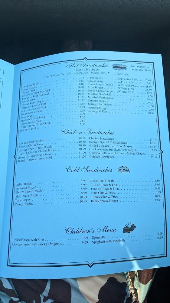 Benny's Pizza Menu image 3