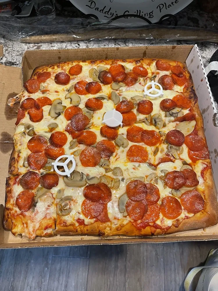 Sicilian Pizza with Pepperoni and Sausage